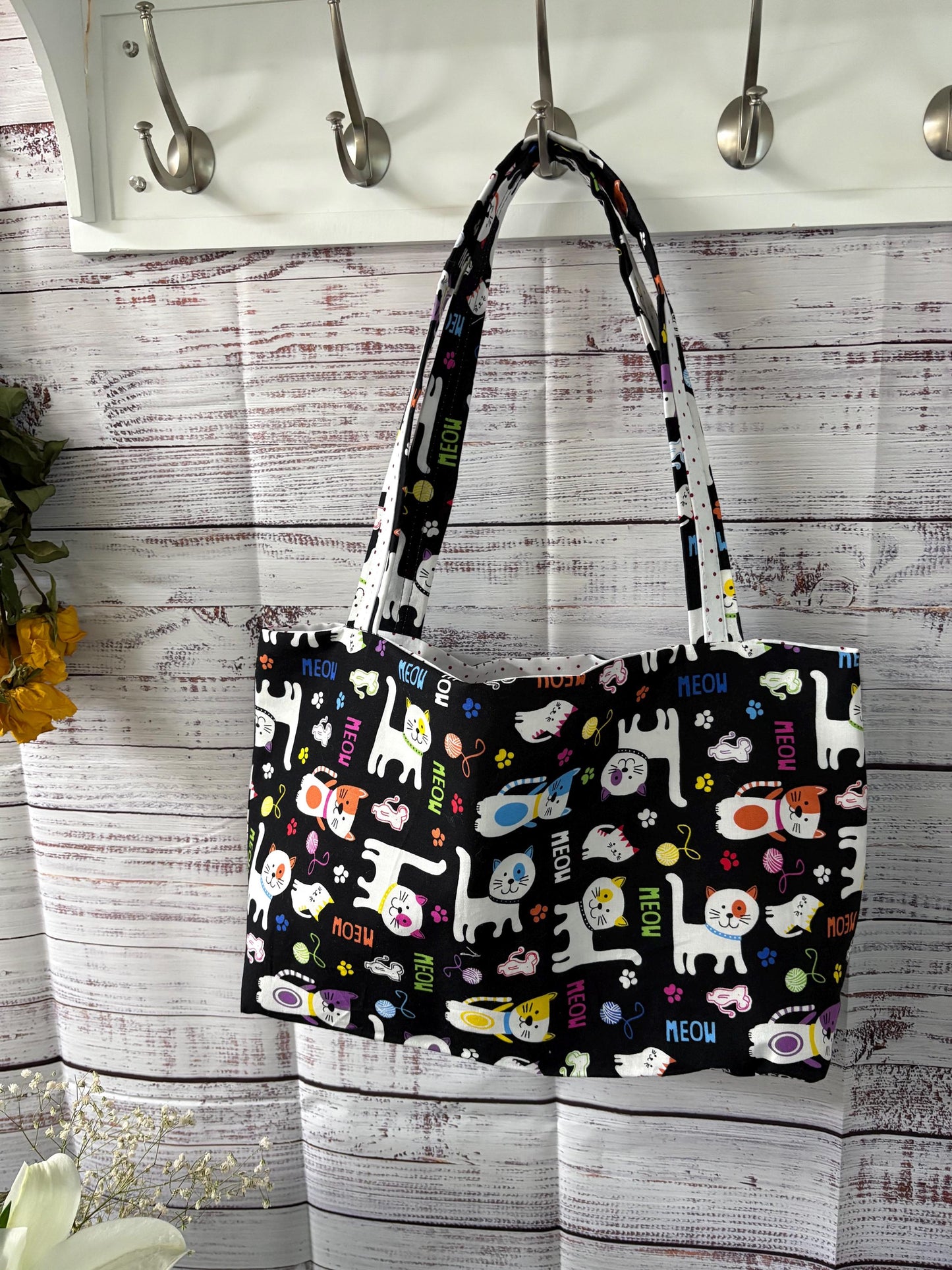 Colorful Cat Hobo Bag