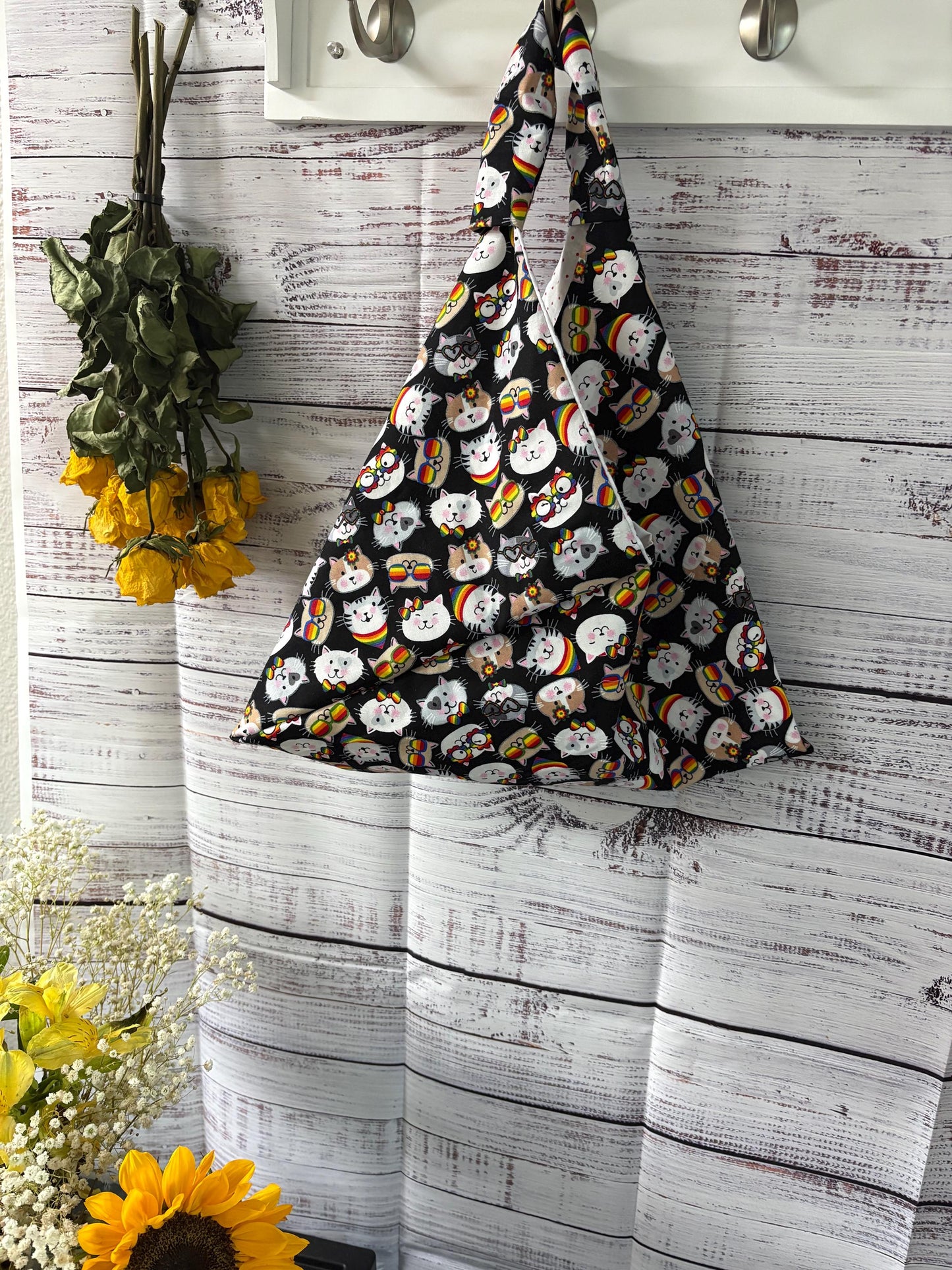 Rainbow Cat Origami Bag