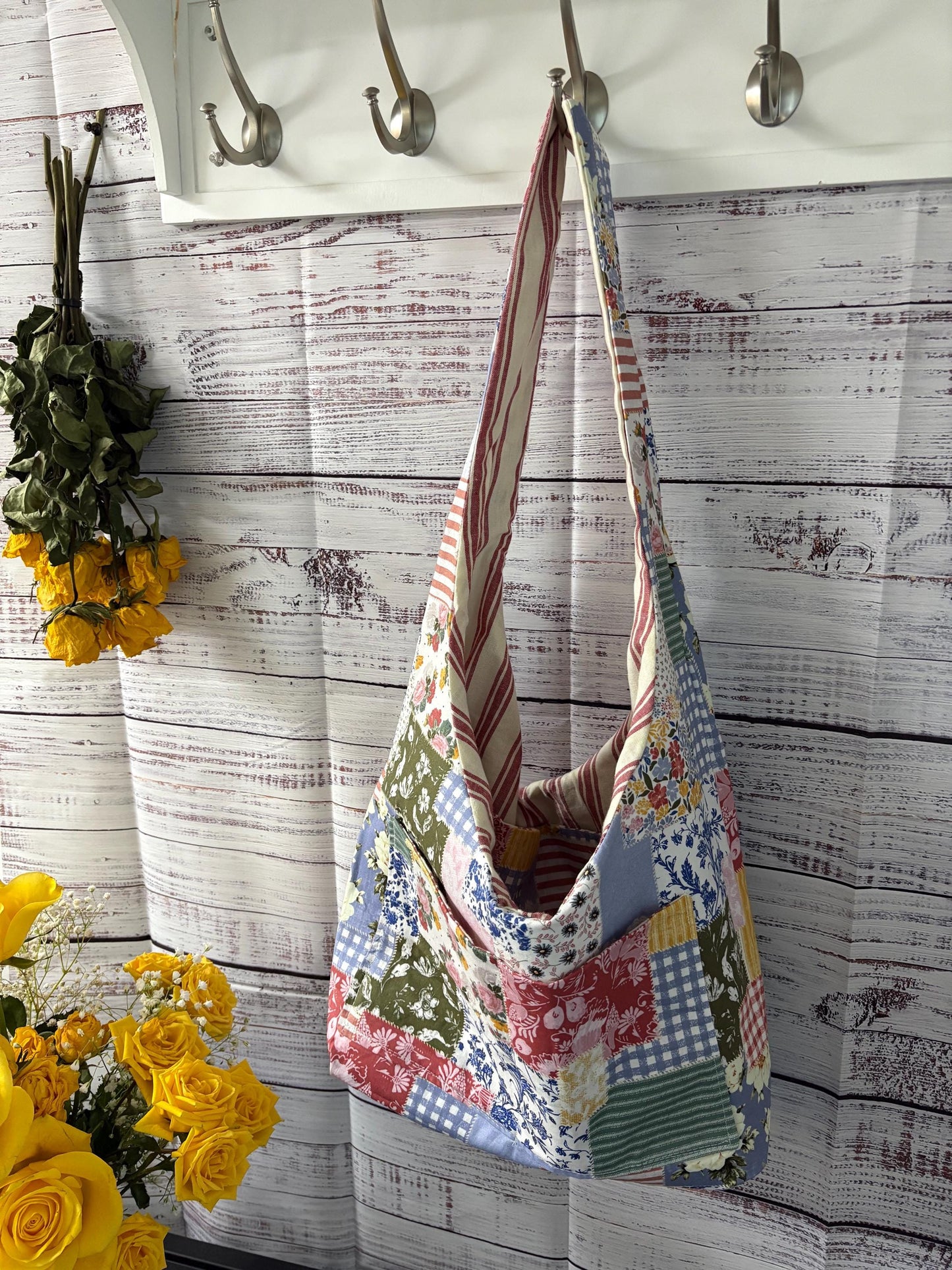 Shabby Chic Patchwork Hobo Bag