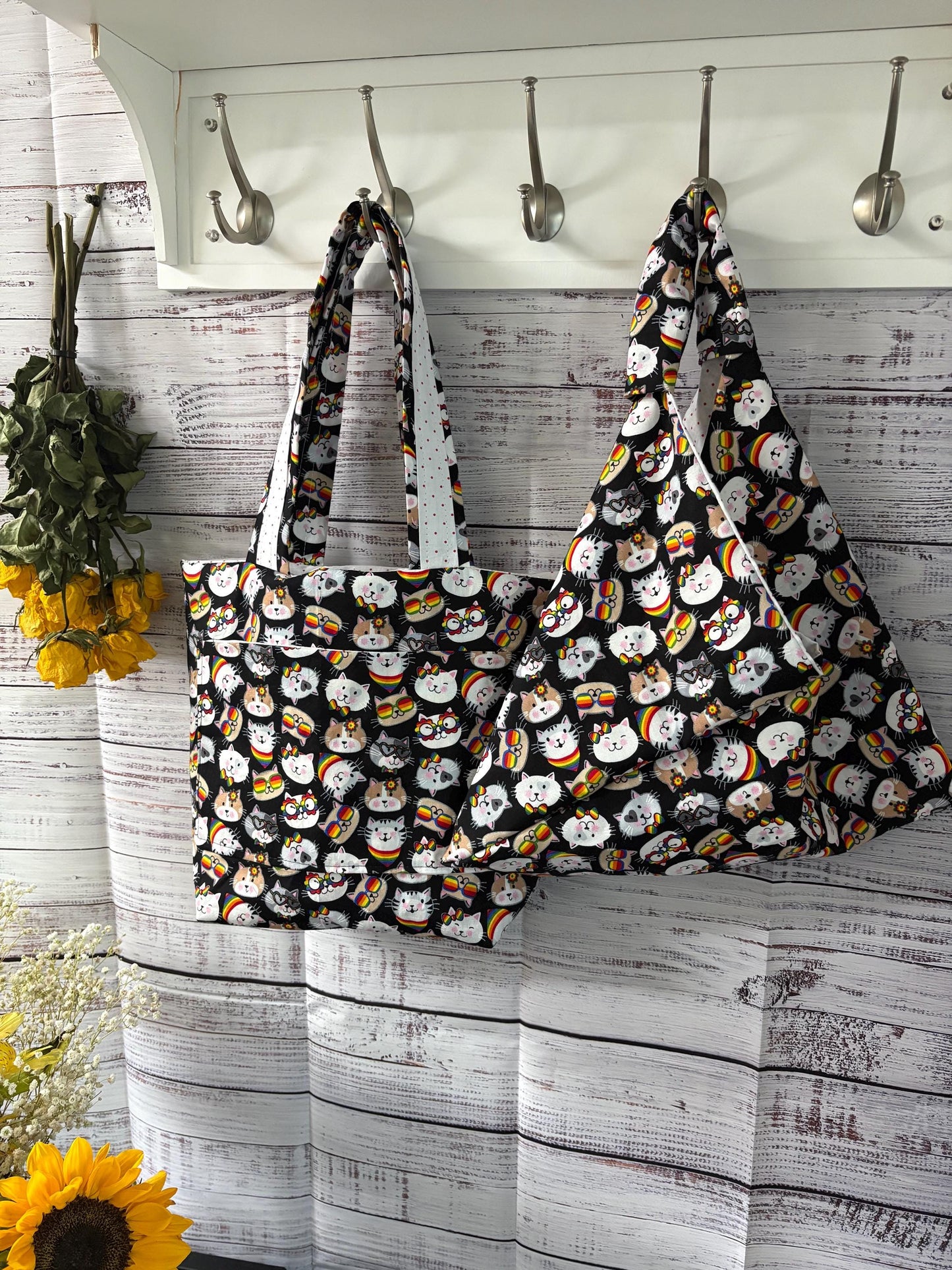 Rainbow Cat Origami Bag