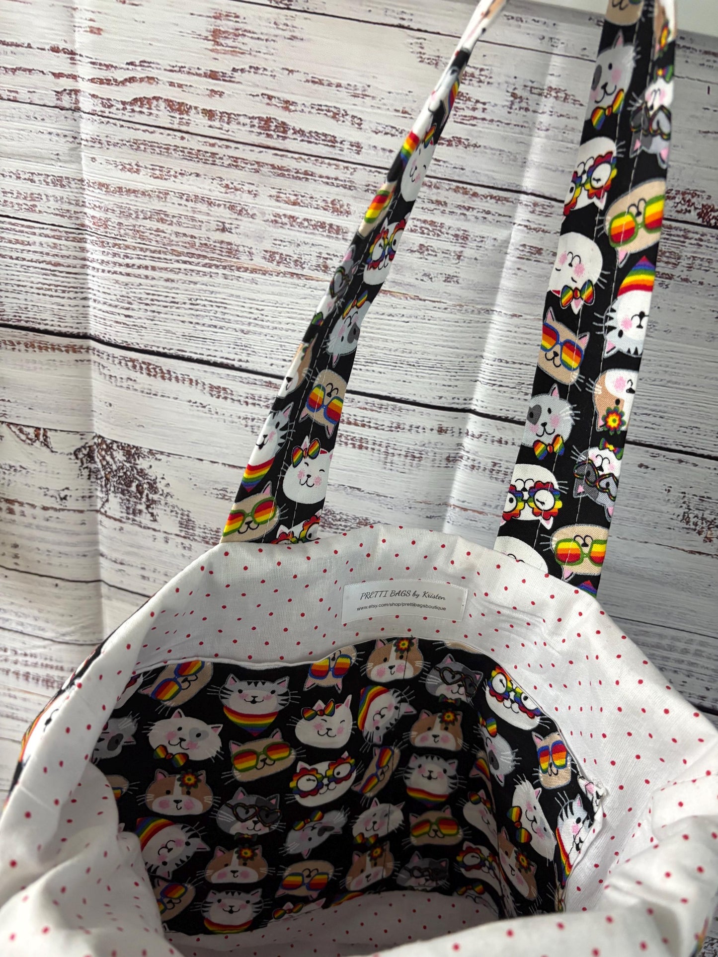 Rainbow Cat Origami Bag
