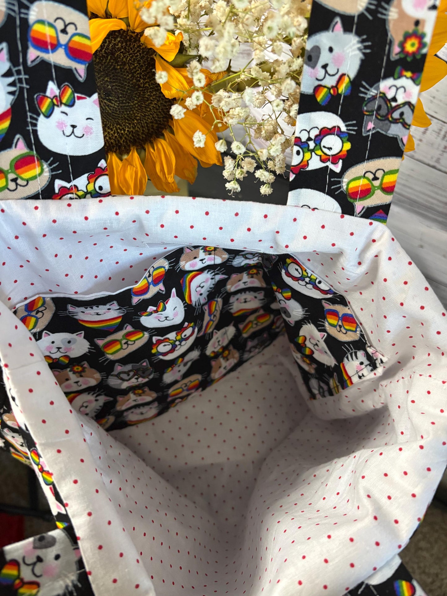 Rainbow Cat Origami Bag
