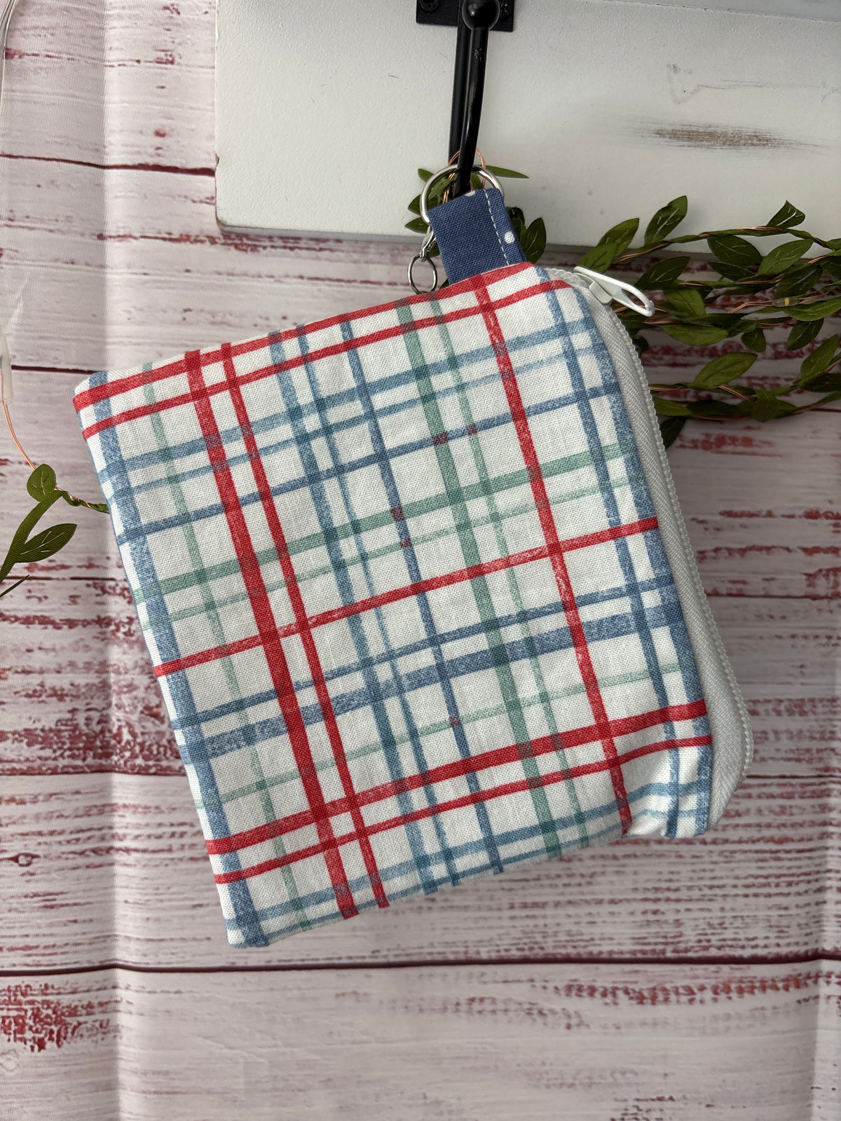 Blue Red Grid Bags