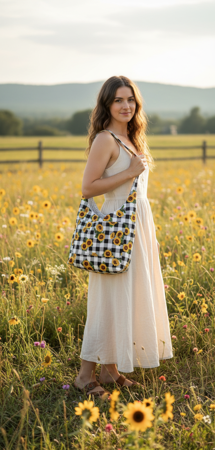 Sunflower Hobo Bag
