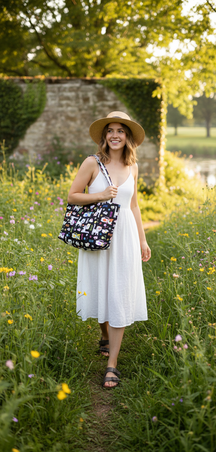 Colorful Cat Hobo Bag