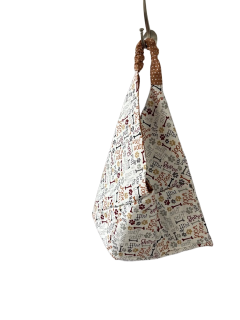 Dog Print Origami Bag