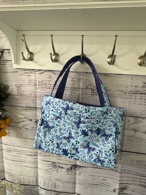 Blue Floral Butterfly