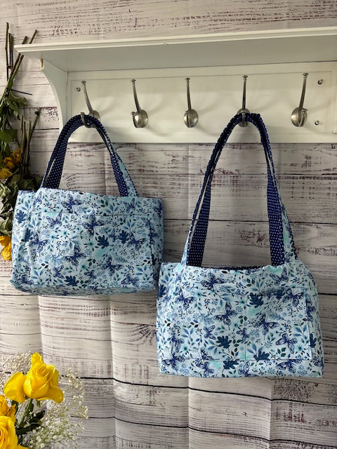 Blue Floral Butterfly