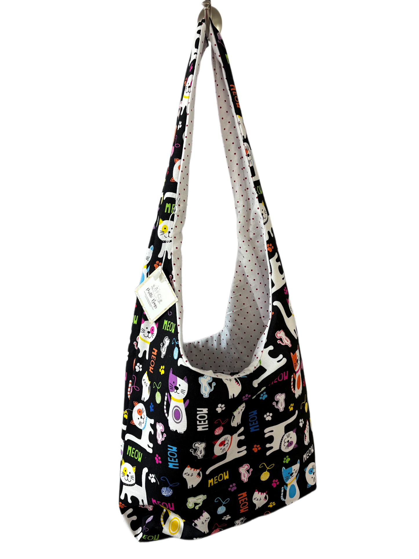Colorful Cat Hobo Bag