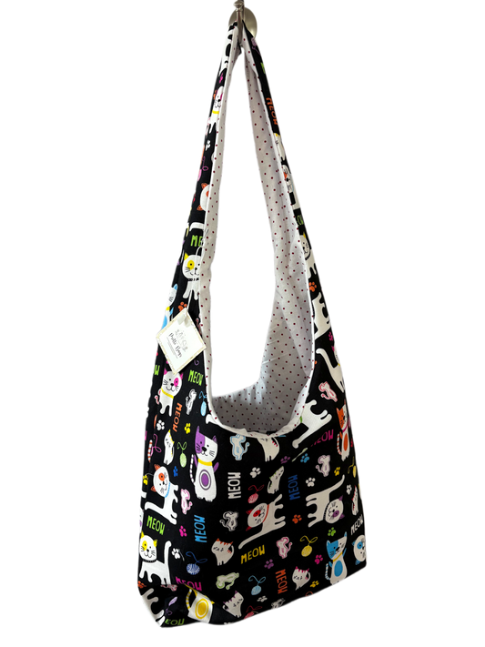 Colorful Cat Hobo Bag
