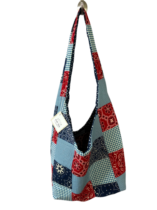 Americana Patchwork Hobo Bag