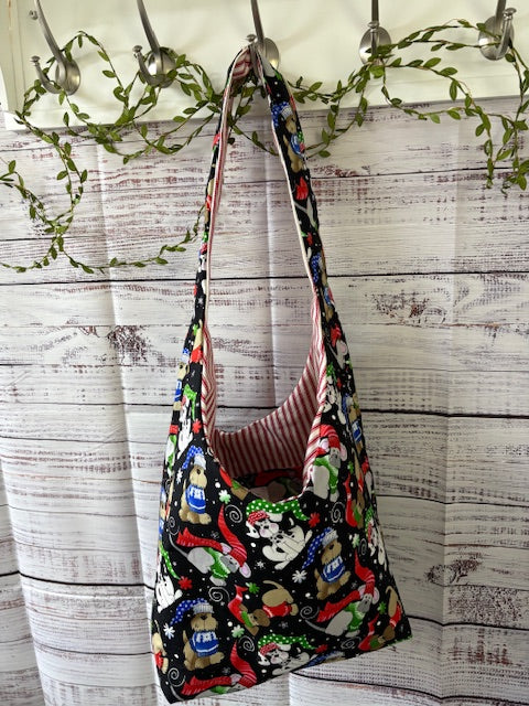 Holiday Dogs Hobo Bag