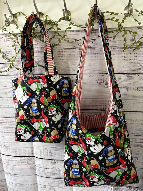 Holiday Dogs Hobo Bag