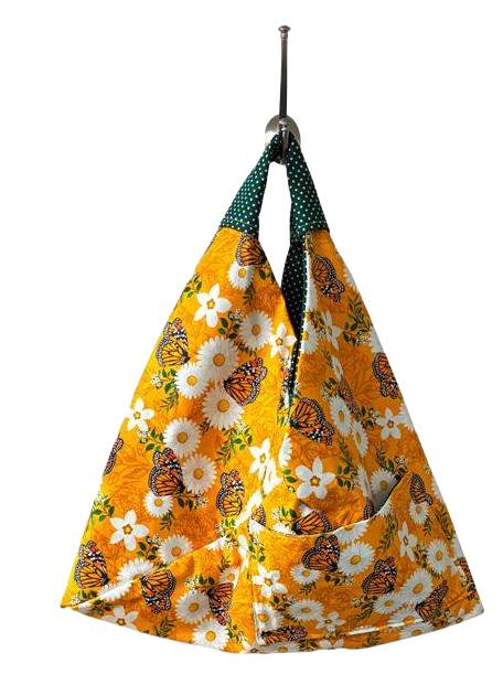 Monarch Butterfly Floral Origami Bag